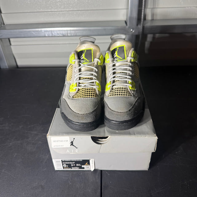 Size 6Y - AJ 4 Retro Neon 95