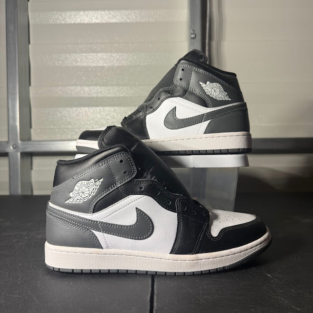 Size 10 - AJ 1 Mid Black Iron Grey White