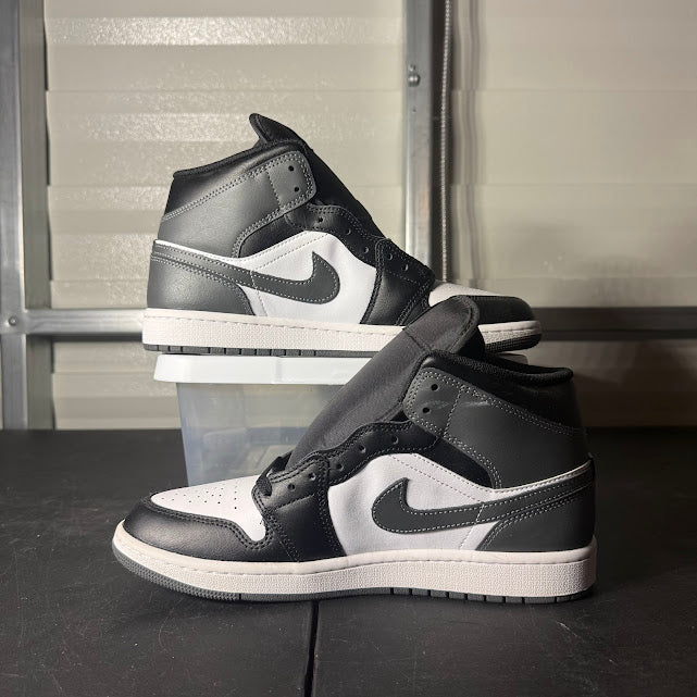 Size 10 - AJ 1 Mid Black Iron Grey White
