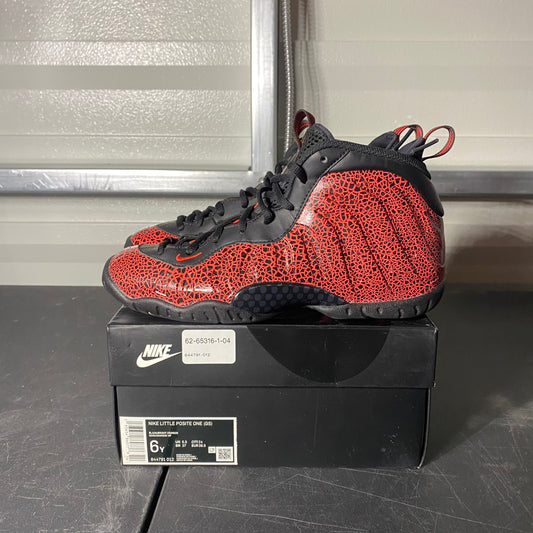 Size 6Y - Air Foamposite One Cracked Lava
