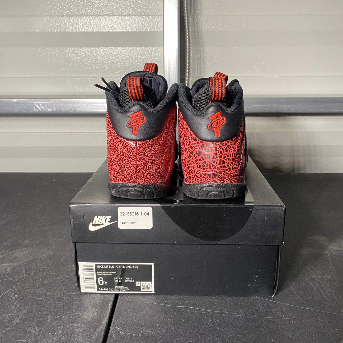 Size 6Y - Air Foamposite One Cracked Lava