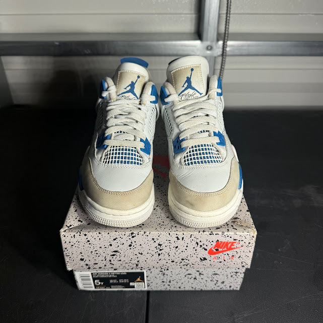 Size 5Y - AJ 4 Retro Military Blue