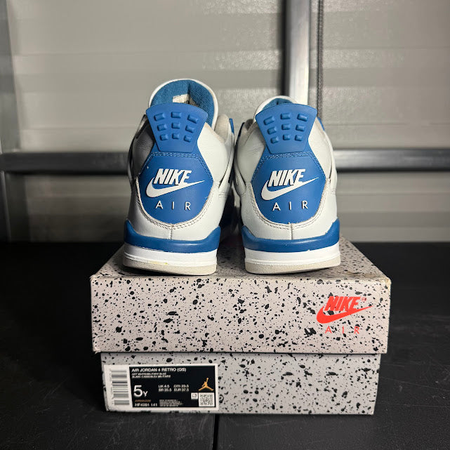 Size 5Y - AJ 4 Retro Military Blue