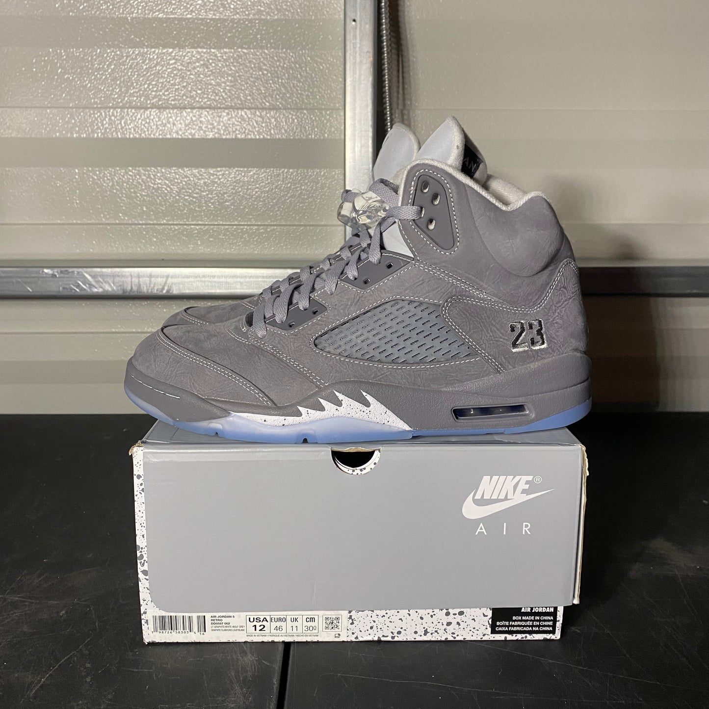 Size 12 - AJ 5 Retro Wolf Grey