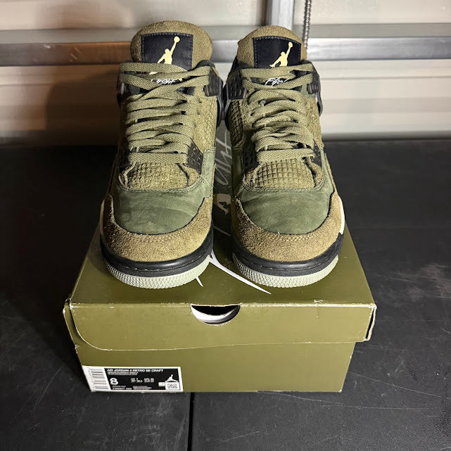 Size 8 - AJ 4 Retro Craft Medium Olive