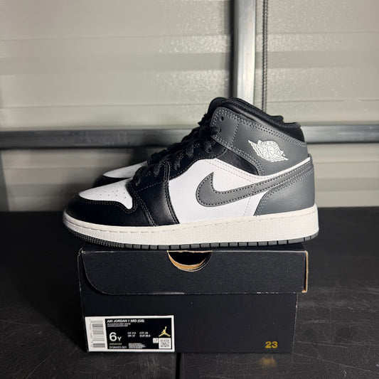 Size 6Y - AJ 1 Mid Black Iron Grey