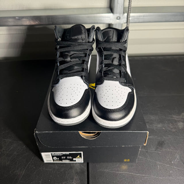 Size 6Y - AJ 1 Mid Black Iron Grey