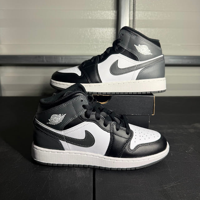 Size 6Y - AJ 1 Mid Black Iron Grey