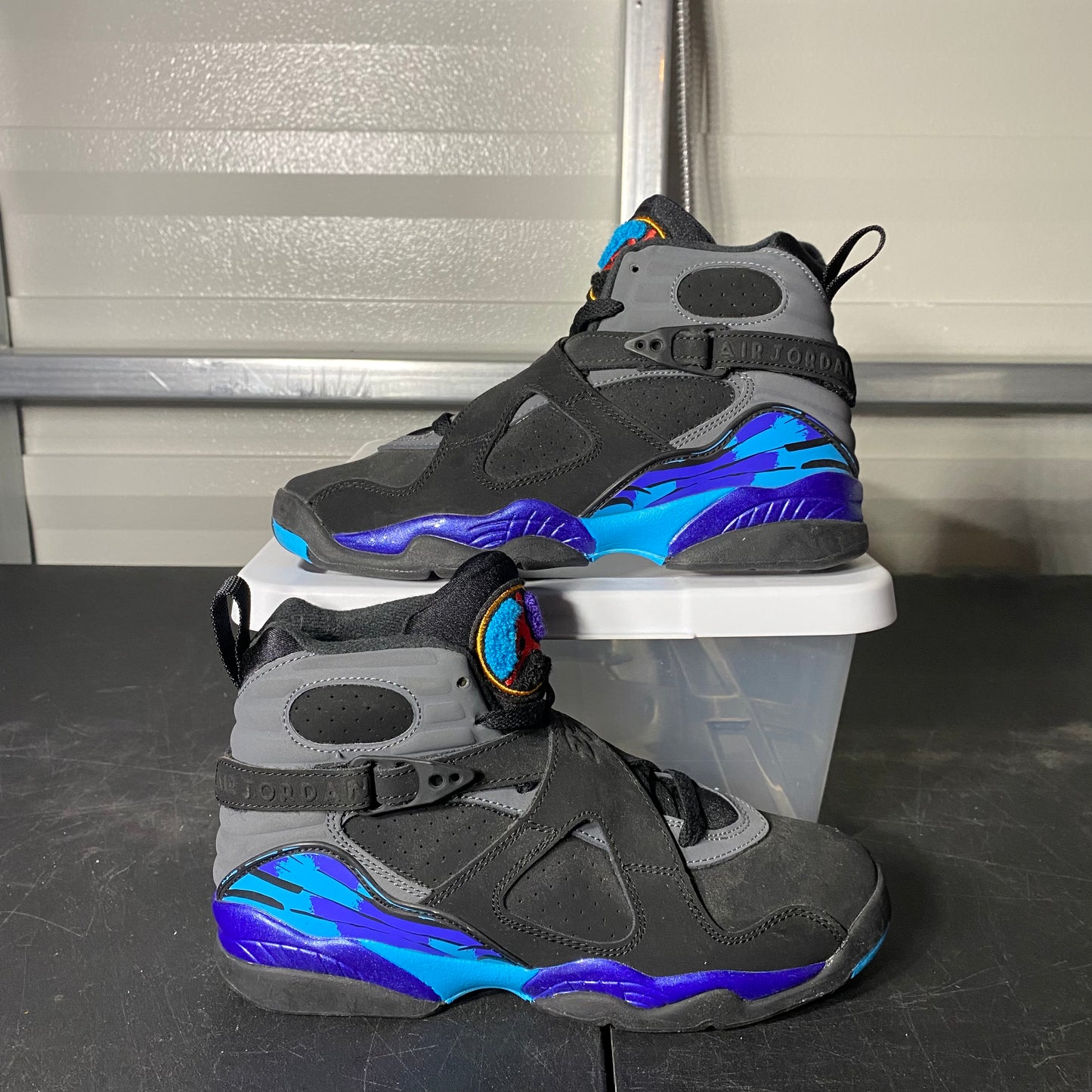 Size 5Y - AJ 8 Retro Aqua