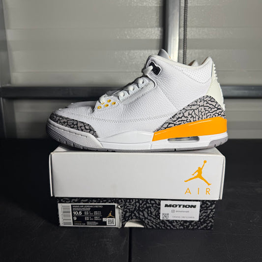 Size 10.5W - AJ 3 Retro Laser Orange
