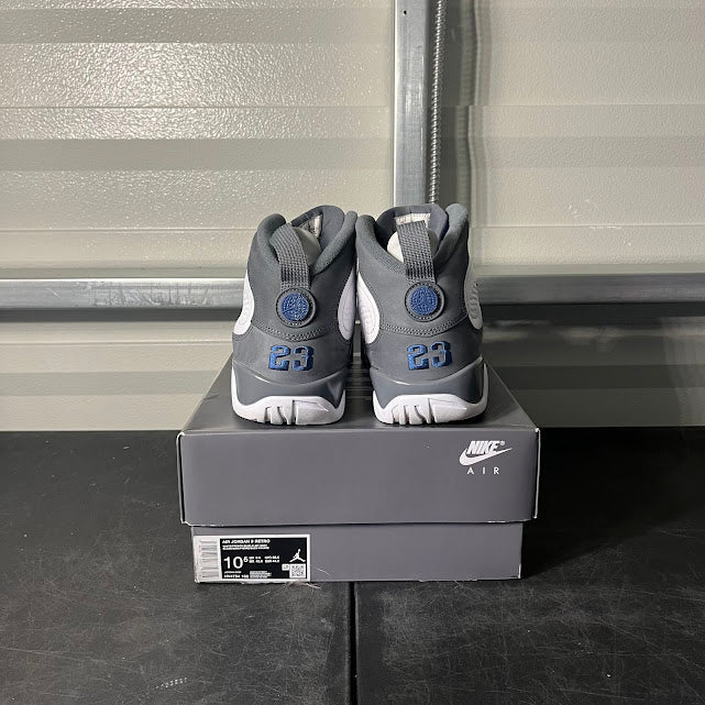 Size 10.5 - AJ 9 Retro Flint Grey and French Blue