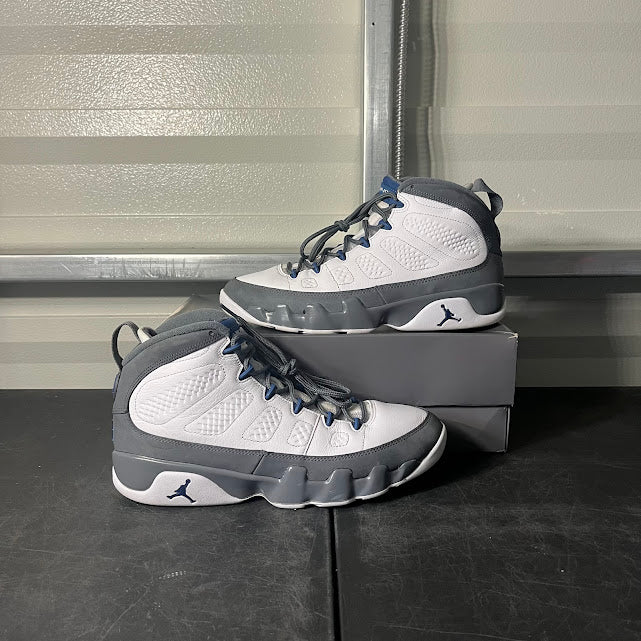 Size 10.5 - AJ 9 Retro Flint Grey and French Blue
