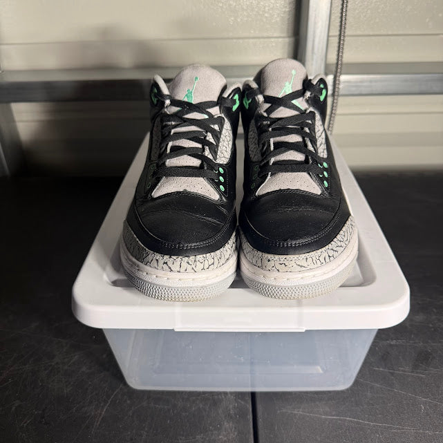 Size 10 - AJ 3 Retro Green Glow