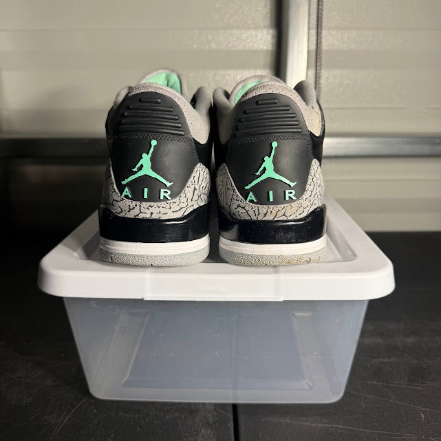 Size 10 - AJ 3 Retro Green Glow