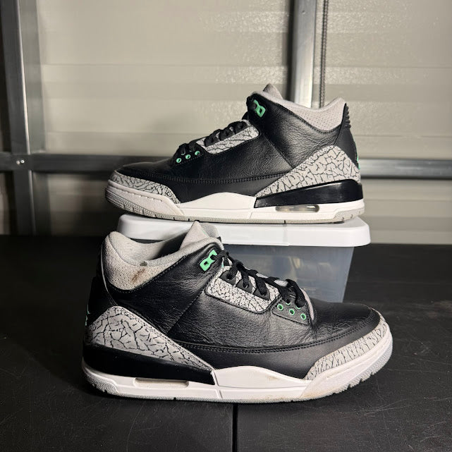Size 10 - AJ 3 Retro Green Glow