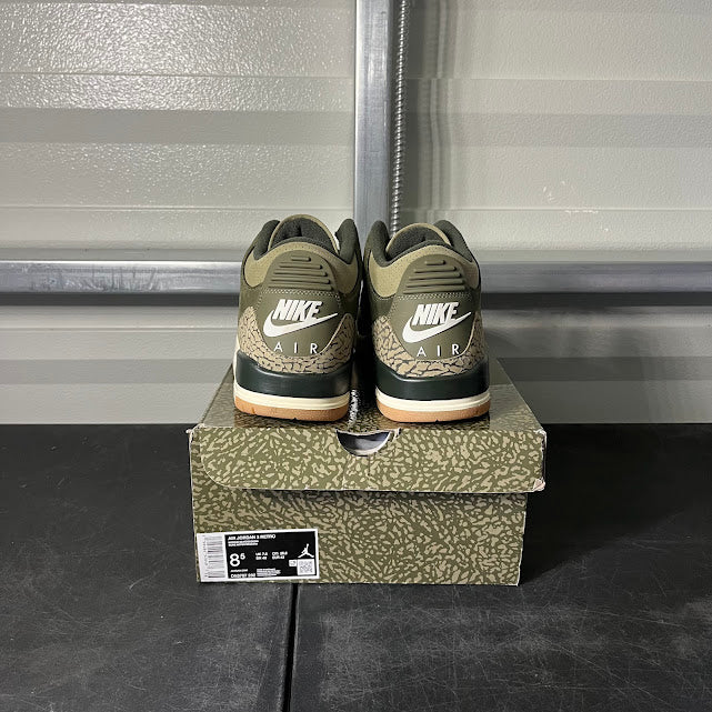 Size 8.5 - AJ 3 Retro Medium Olive