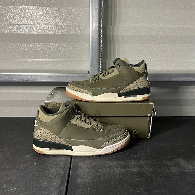 Size 8.5 - AJ 3 Retro Medium Olive