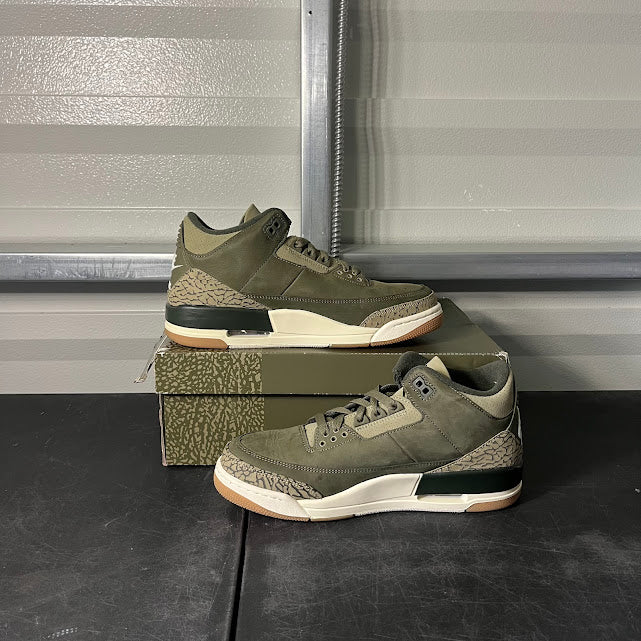 Size 8.5 - AJ 3 Retro Medium Olive