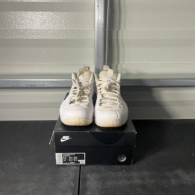 Size 8.5 - Air Foamposite One Triple White