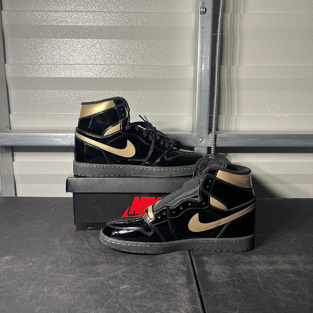 Size 11 - AJ 1 Retro High Black Metallic Gold
