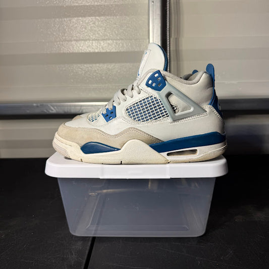 Size 7Y - AJ 4 Retro Military Blue
