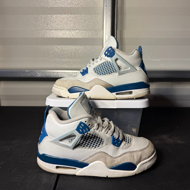 Size 7Y - AJ 4 Retro Military Blue