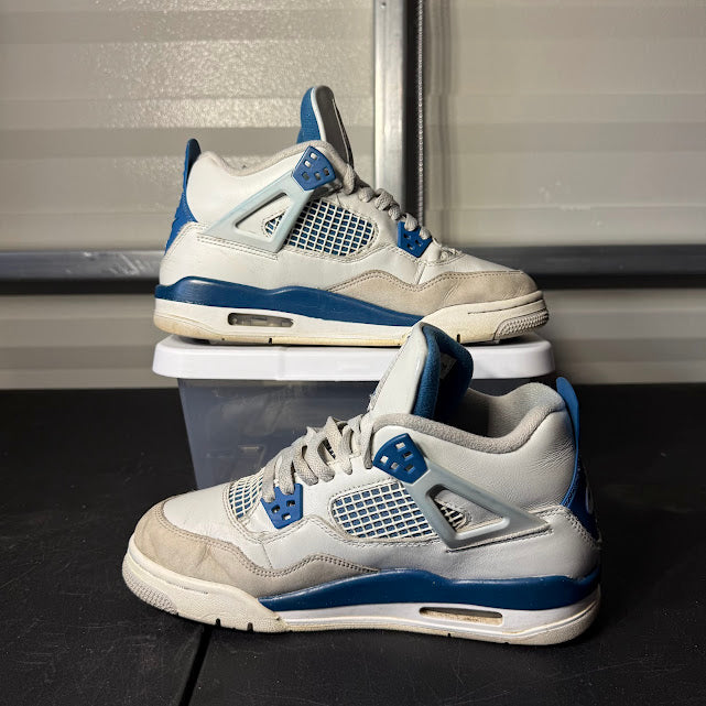 Size 7Y - AJ 4 Retro Military Blue