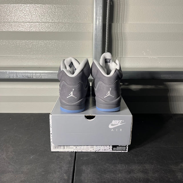 Size 7Y - AJ 5 Retro Wolf Grey