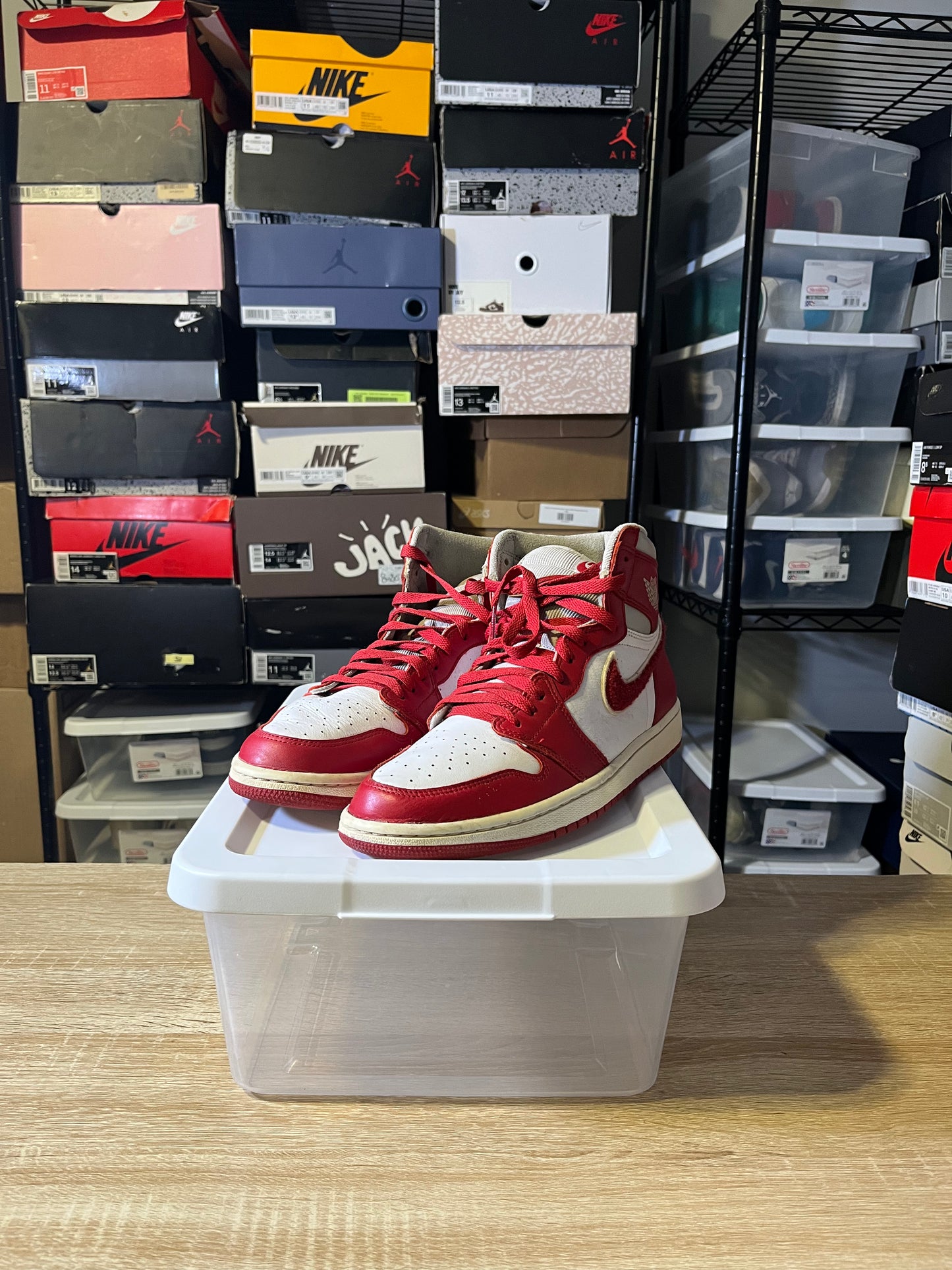 Size 11W - AJ 1 High OG Varsity Red