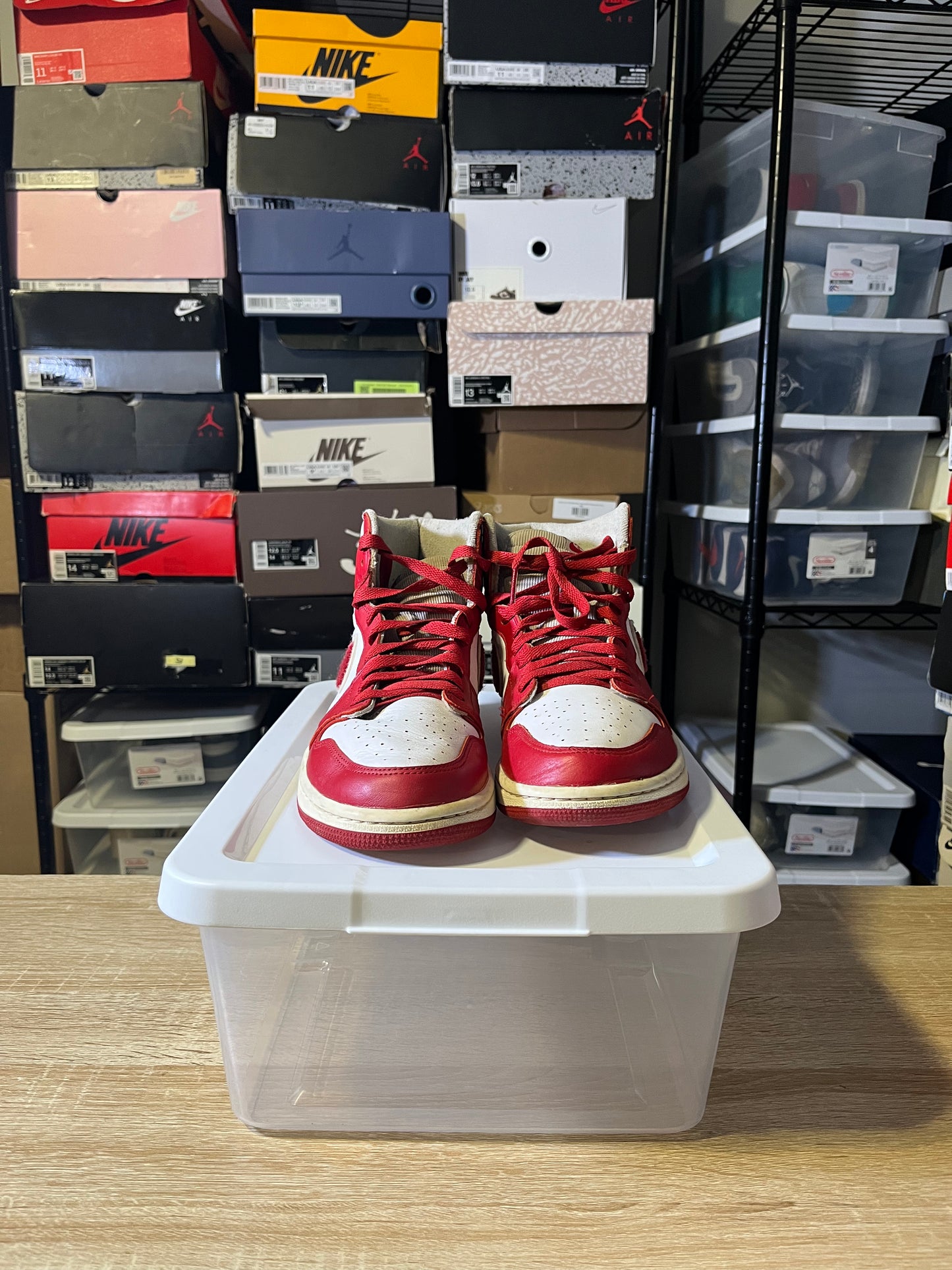 Size 11W - AJ 1 High OG Varsity Red