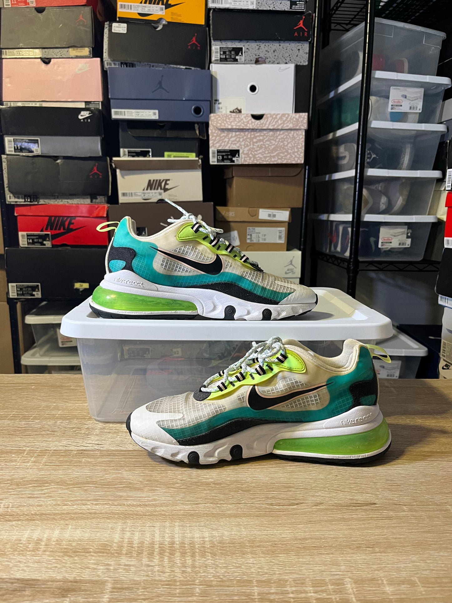 Size 8.5 - AM 270 React SE Oracle Aqua