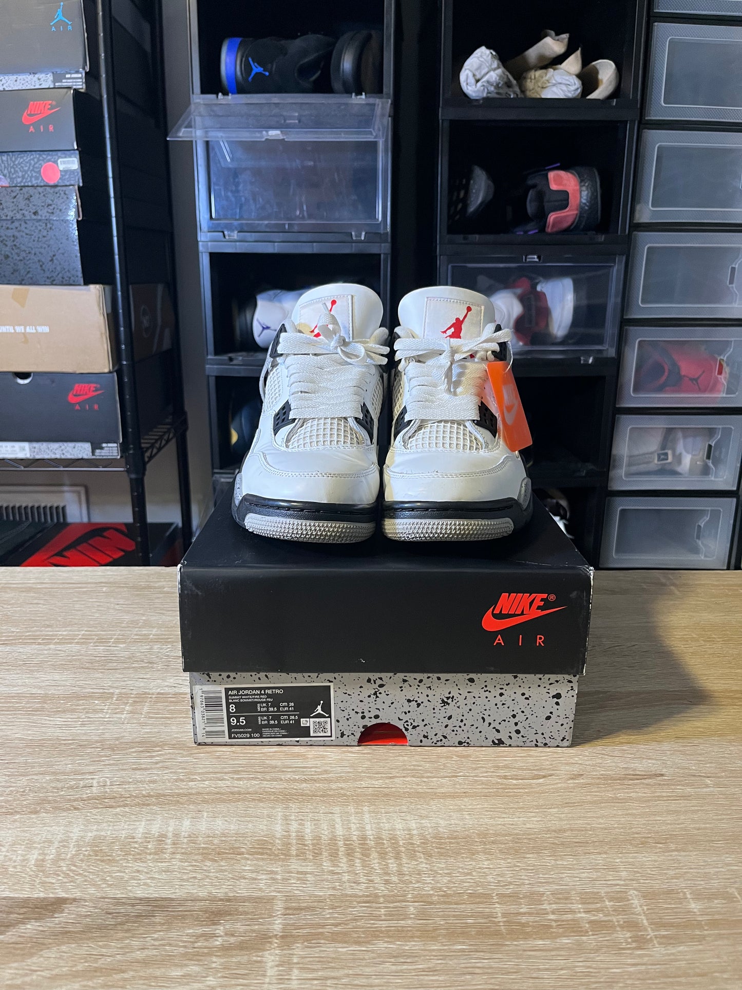 Size 8 - AJ 4 Retro White Cement