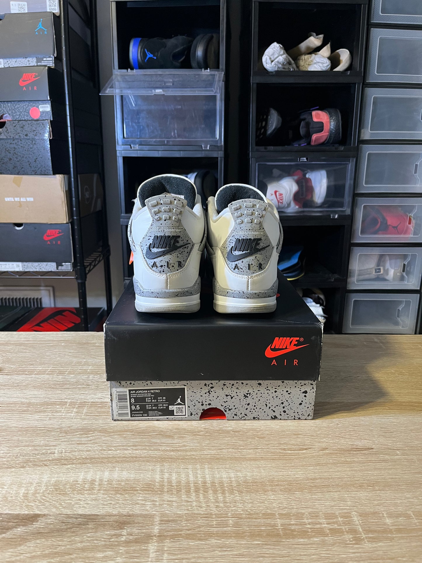 Size 8 - AJ 4 Retro White Cement