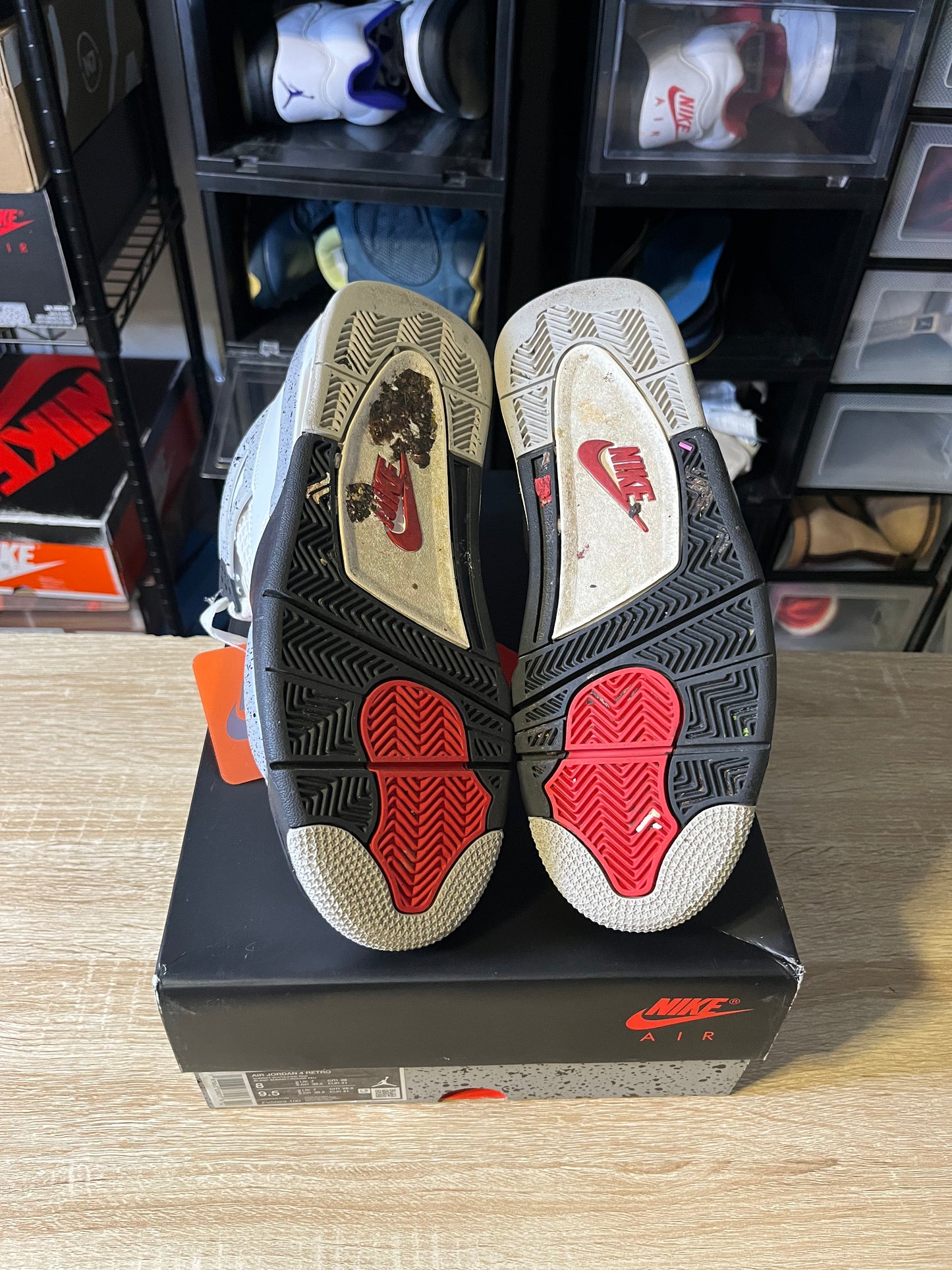 Size 8 - AJ 4 Retro White Cement