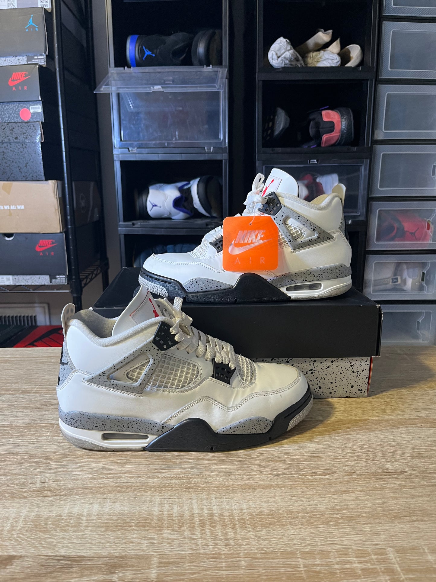 Size 8 - AJ 4 Retro White Cement