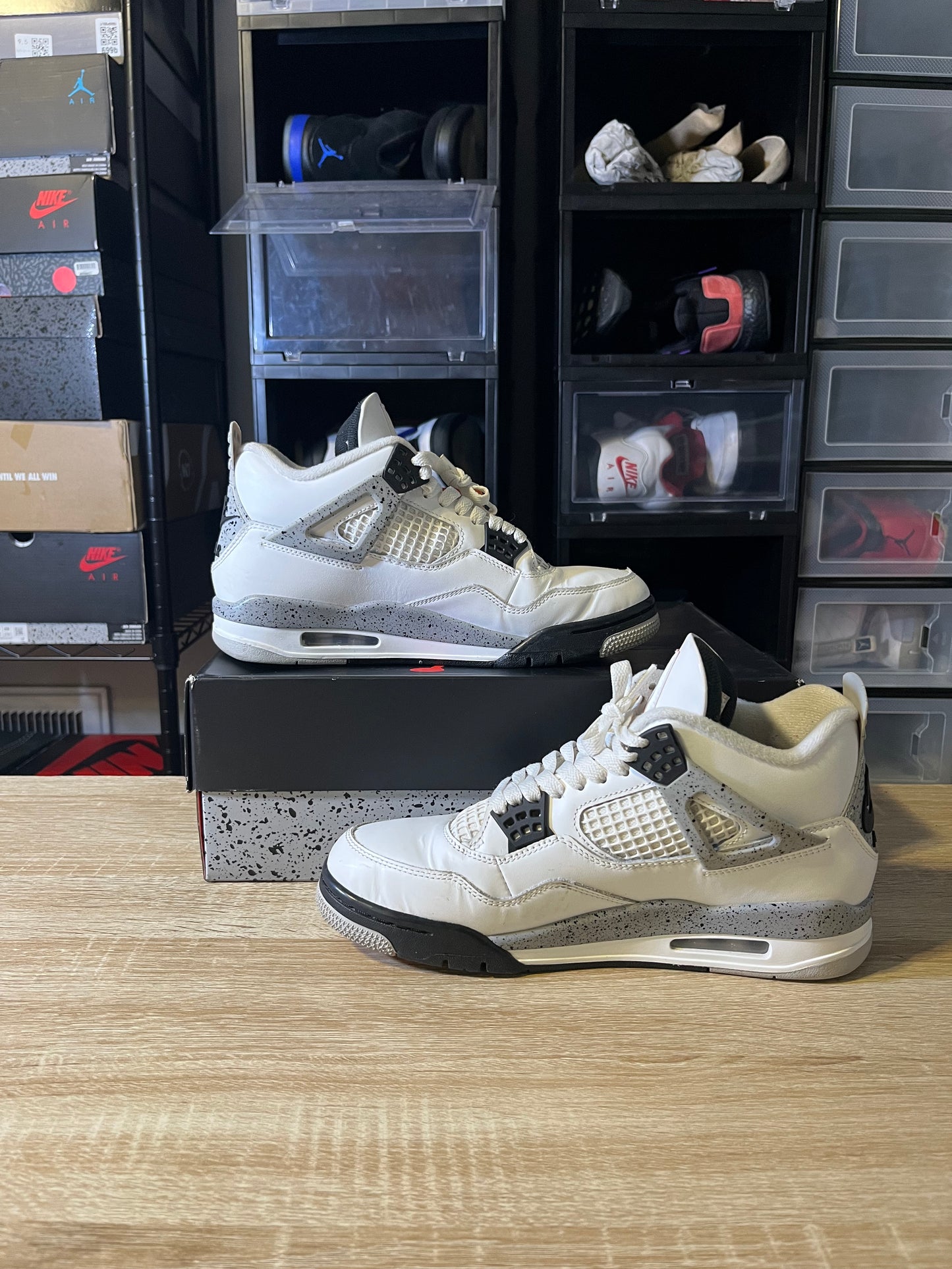 Size 8 - AJ 4 Retro White Cement