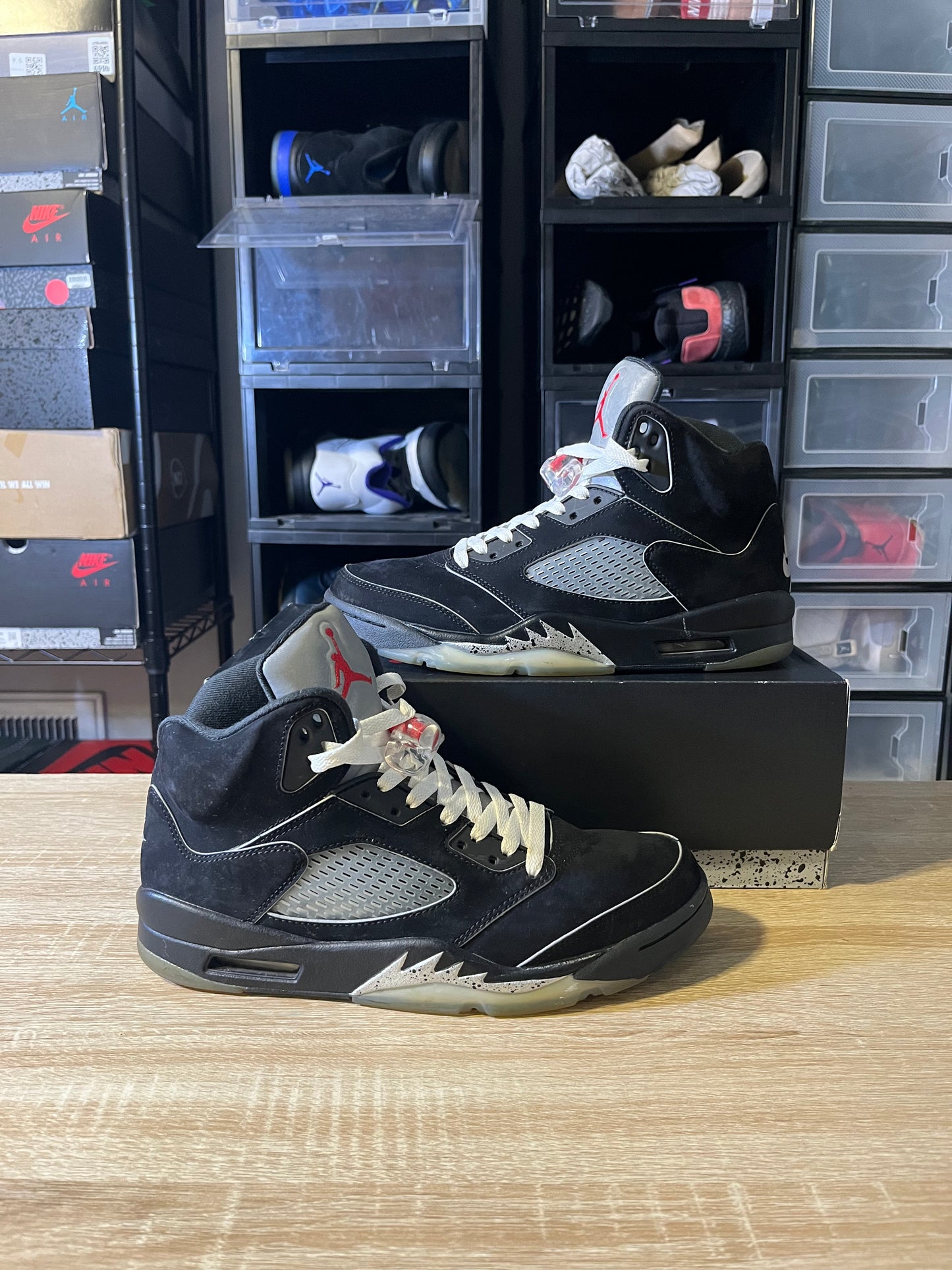 Size 8.5 - AJ 5 Retro OG Black Metallic Reimagined