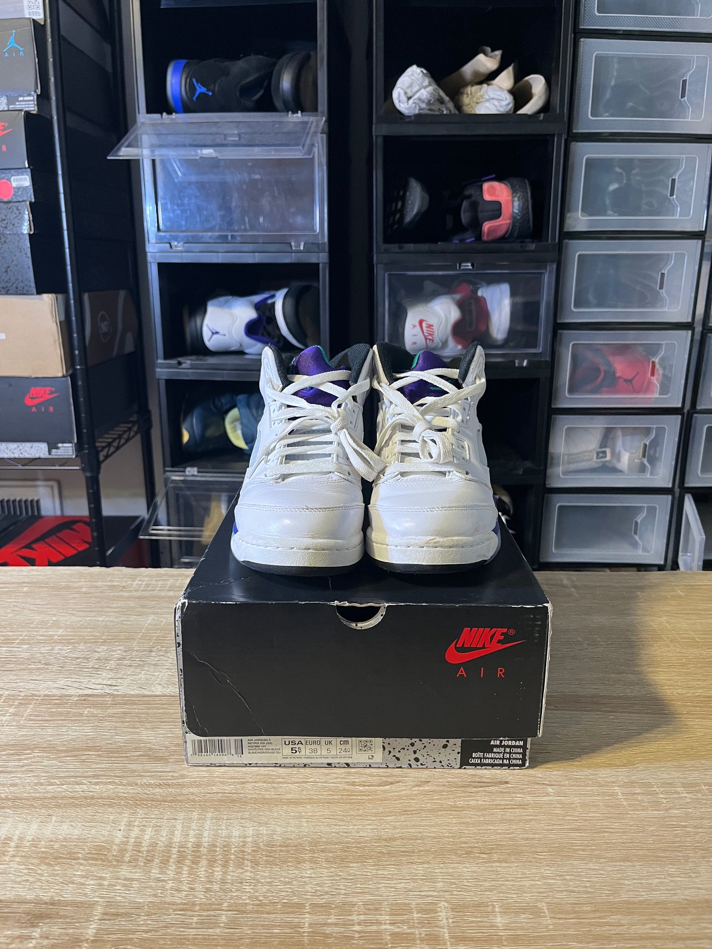 Size 5.5Y - AJ 5 Retro Grape