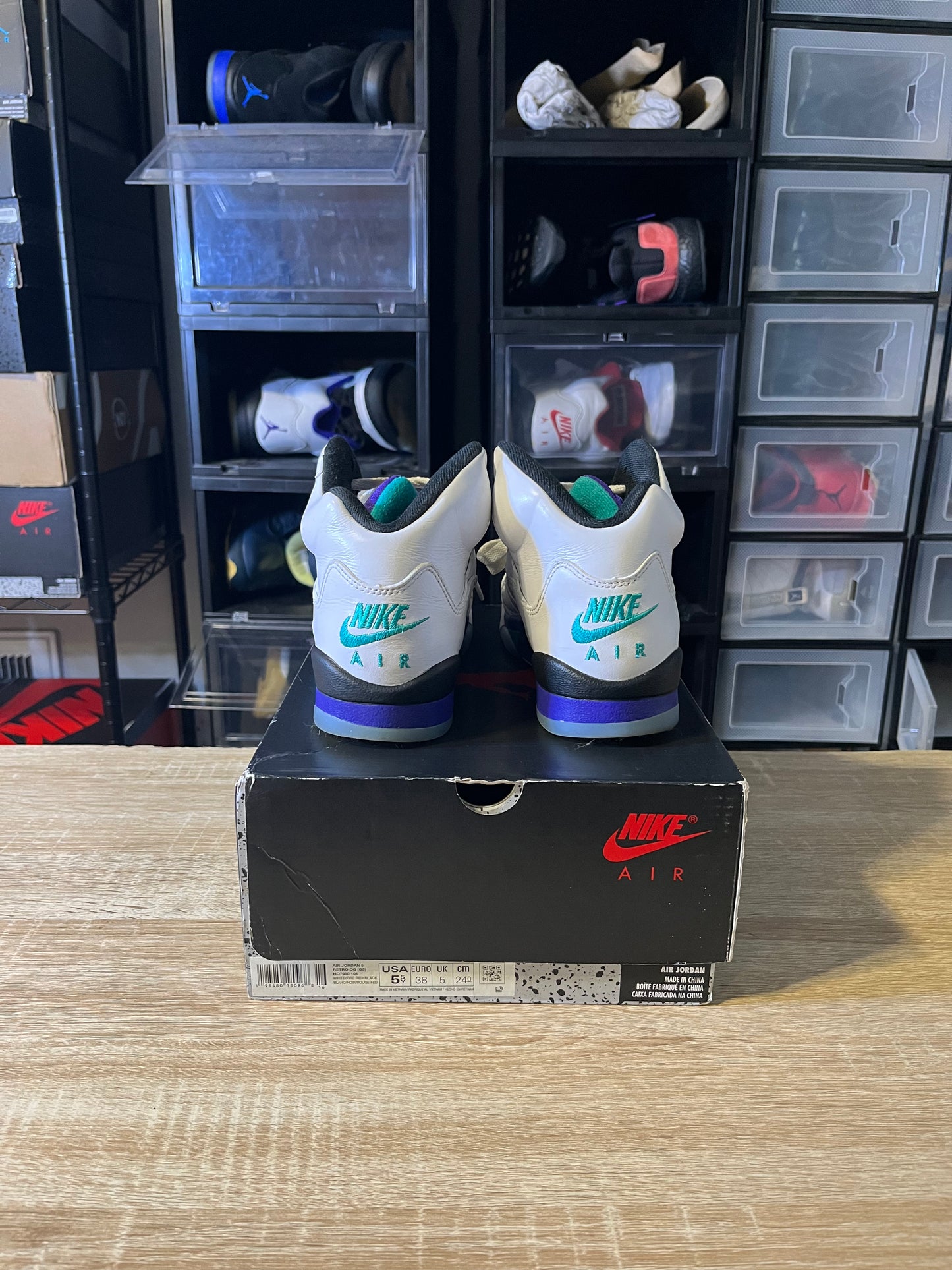 Size 5.5Y - AJ 5 Retro Grape