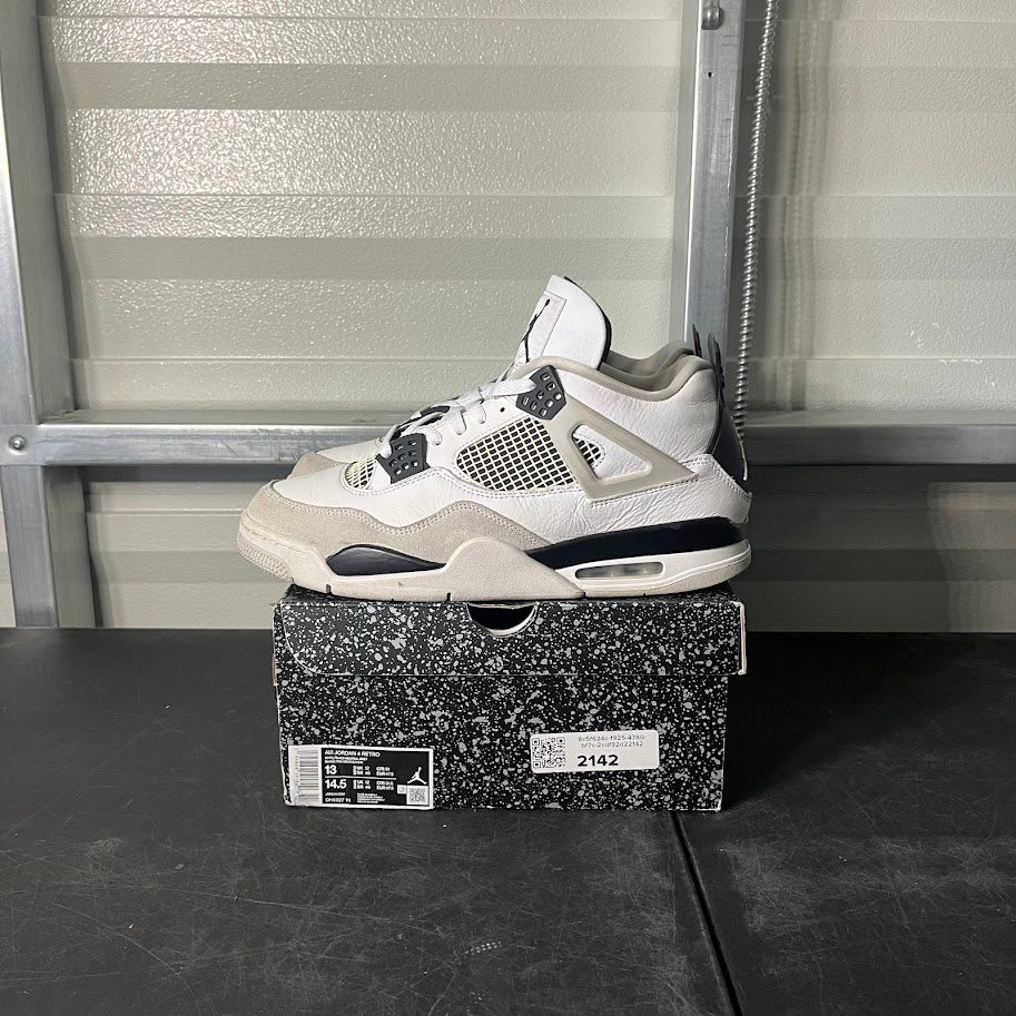 Size 13 - AJ 4 Retro Military Black