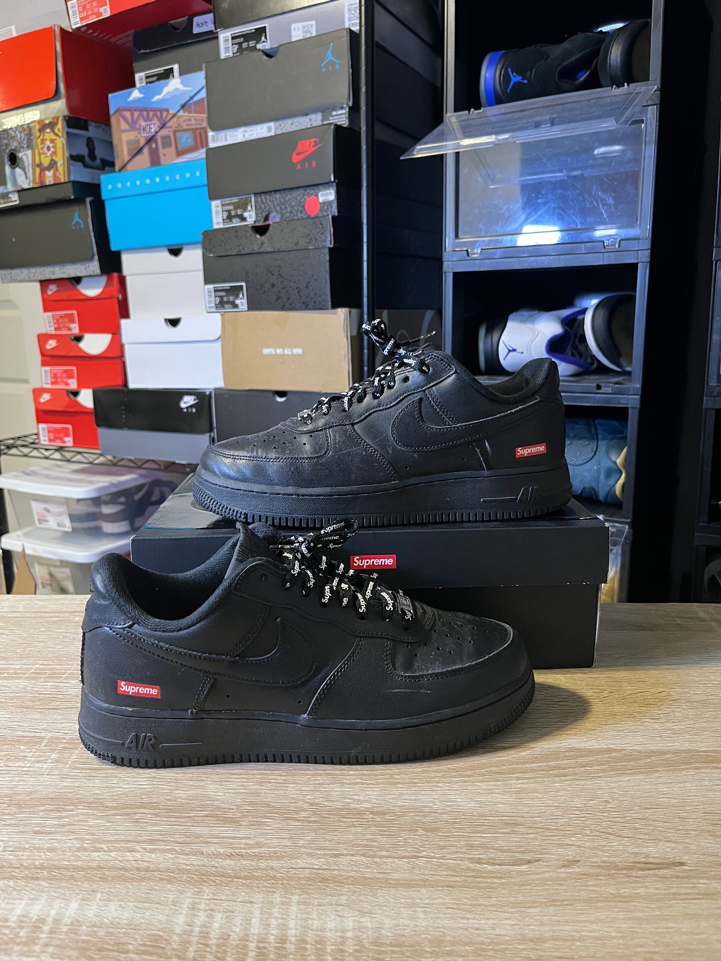 Size 8.5 - AF 1 Low Supreme Black