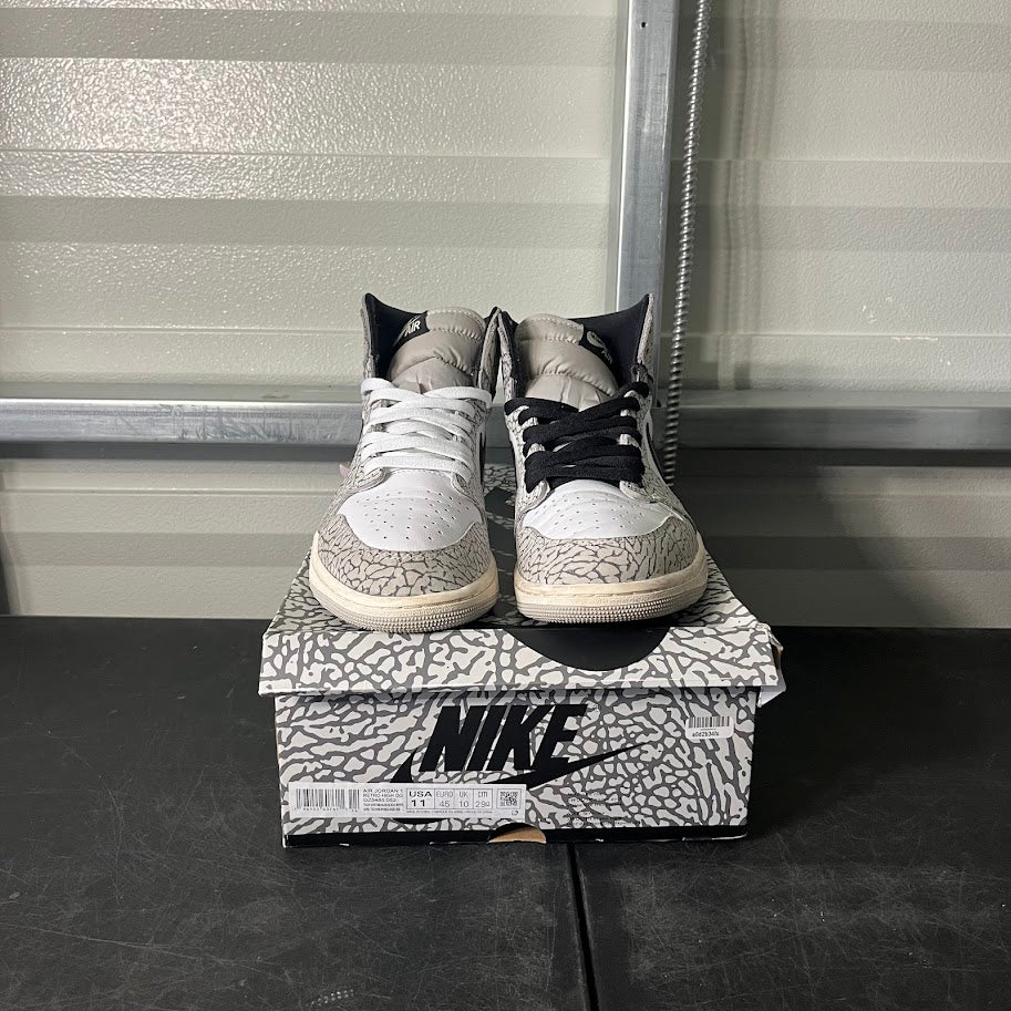 Size 11 - AJ 1 Retro High White Cement