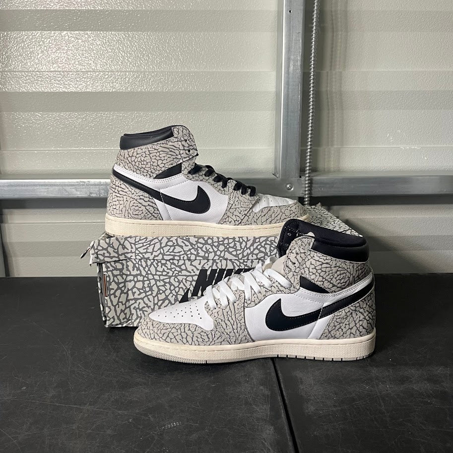 Size 11 - AJ 1 Retro High White Cement