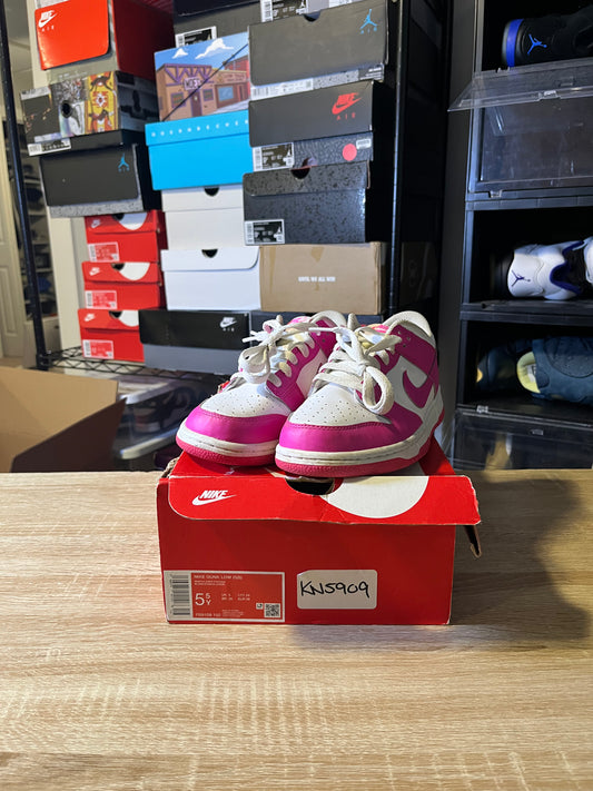 Size 5.5Y - Dunk Low GS Laser Fuchsia