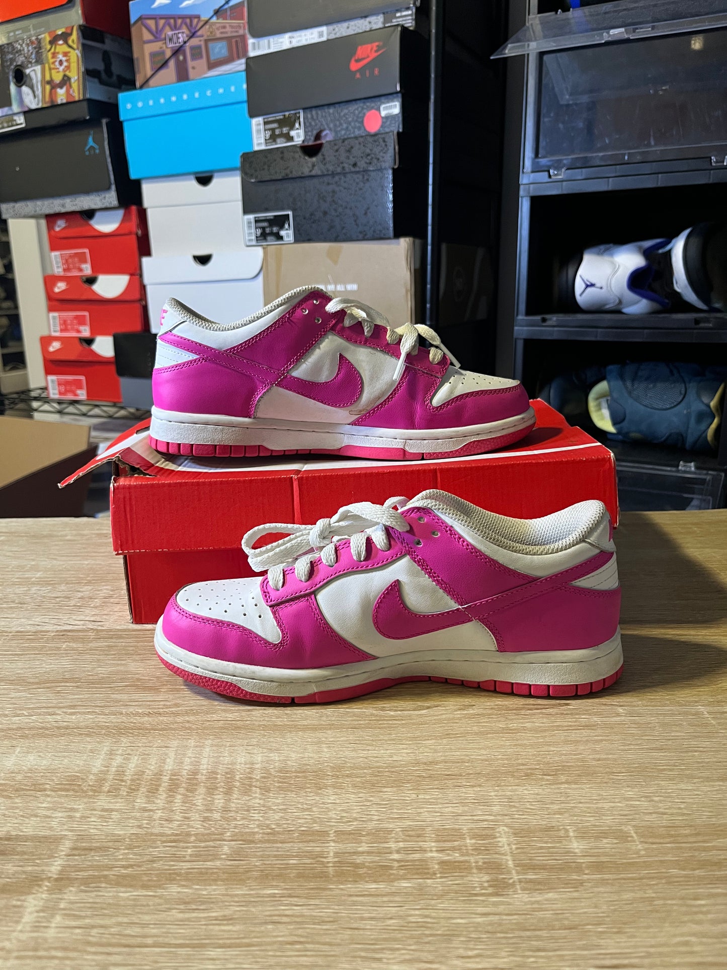 Size 5.5Y - Dunk Low GS Laser Fuchsia