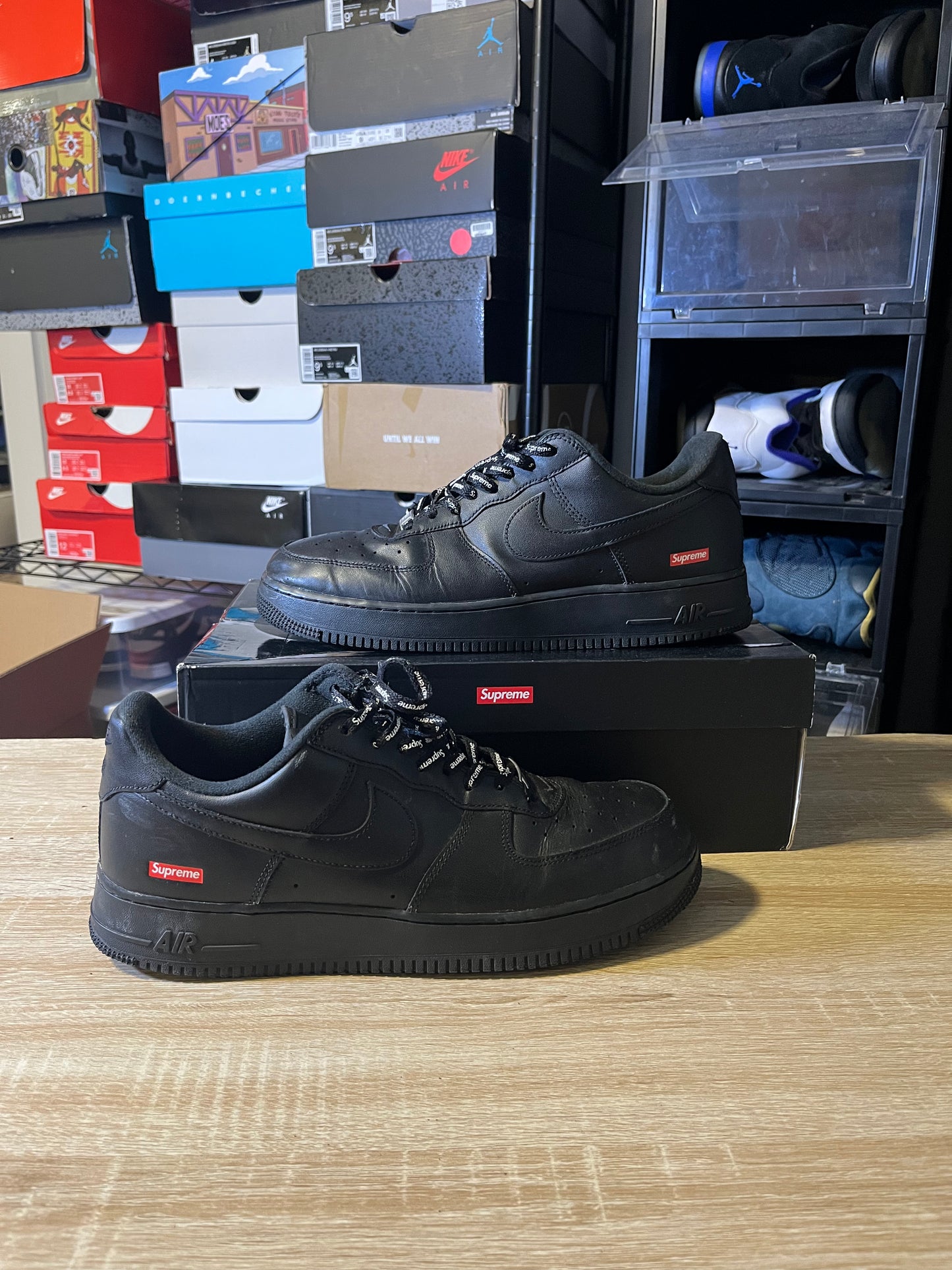 Size 11.5 - AF 1 Supreme Black