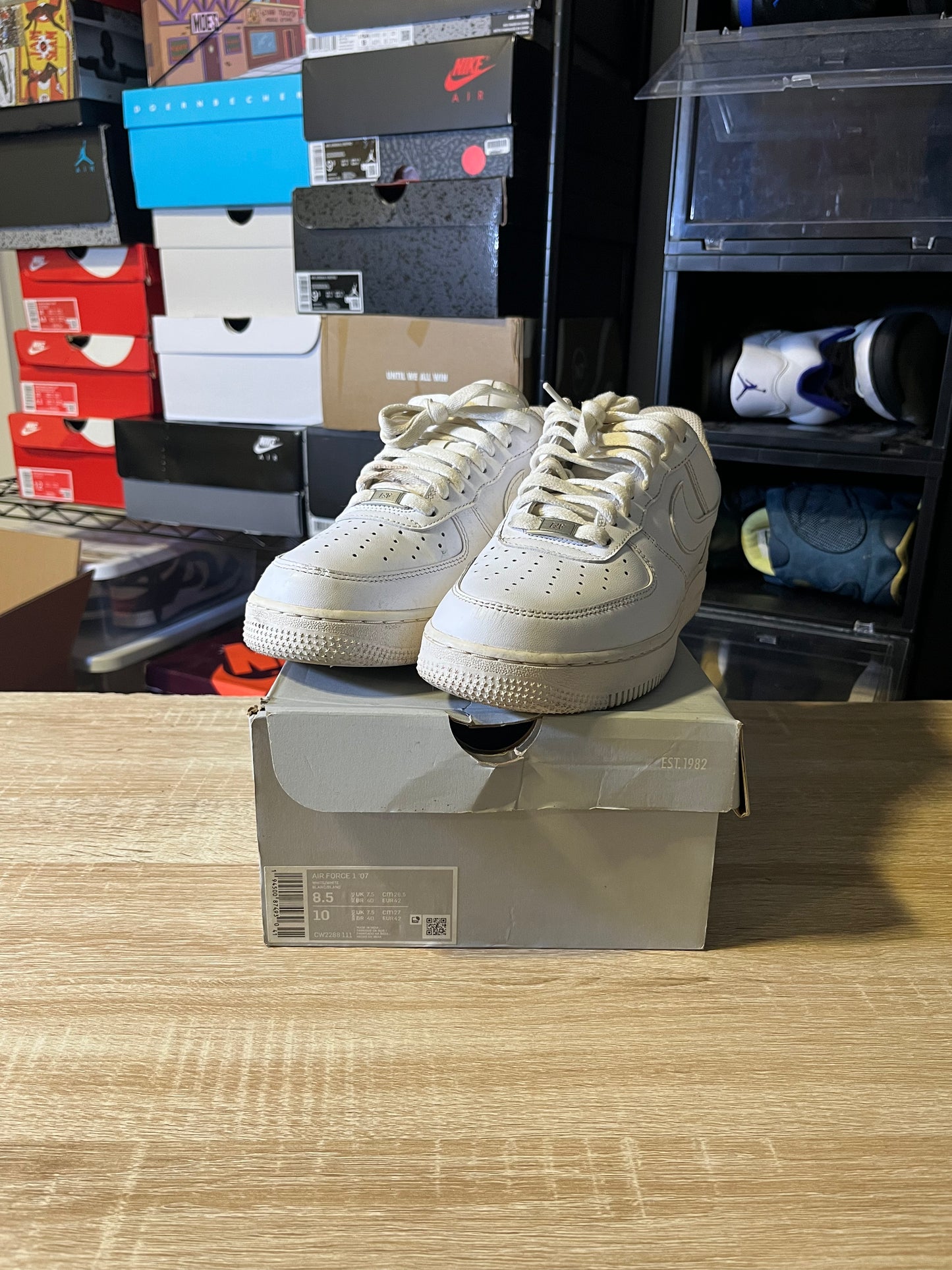 Size 8.5 - AF 1 '07 White