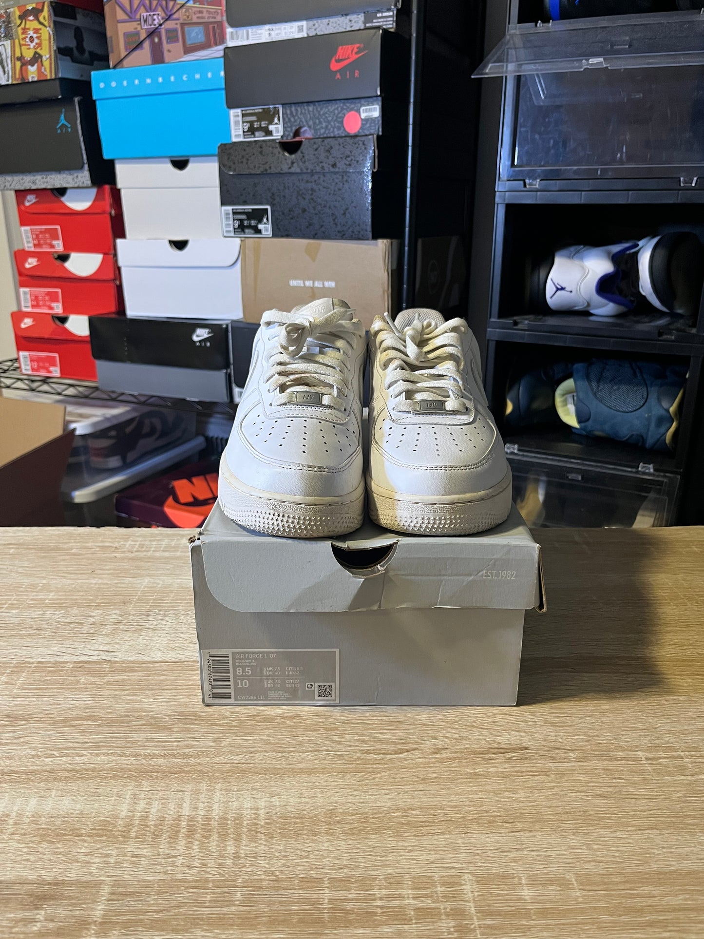 Size 8.5 - AF 1 '07 White
