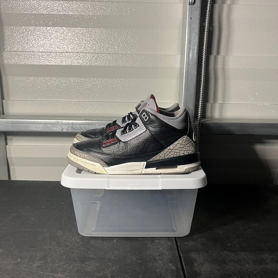 Size 7Y - AJ 3 Retro Black Cement