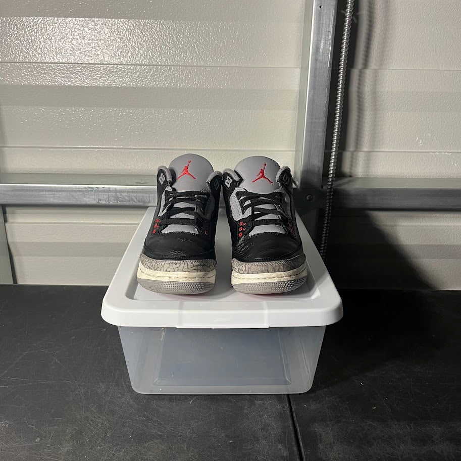 Size 7Y - AJ 3 Retro Black Cement